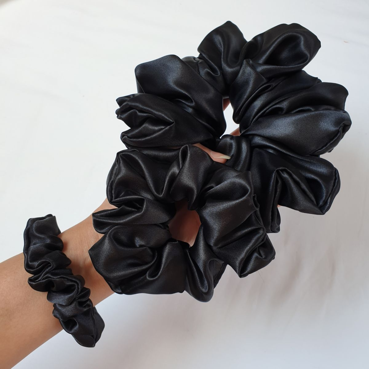 Silk Satin Scrunchies ( Duo Set )