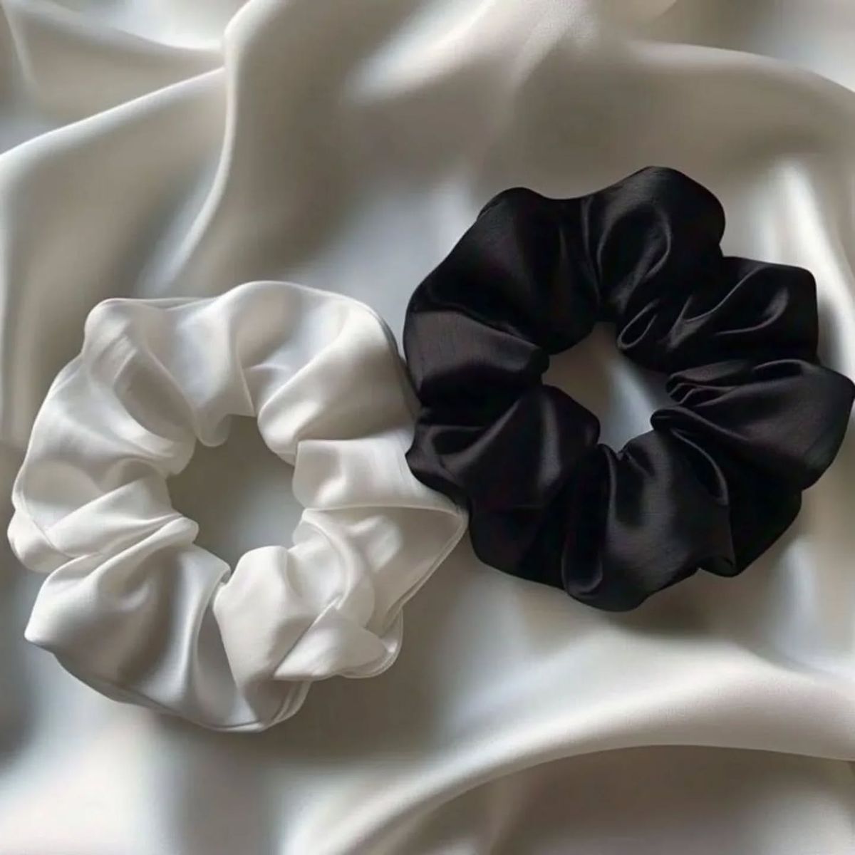 Silk Satin Scrunchies ( Duo Set )