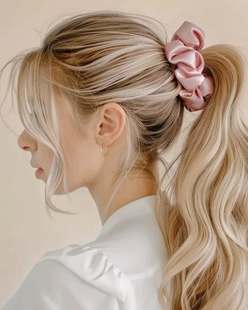 Silk Satin Scrunchies ( Duo Set )